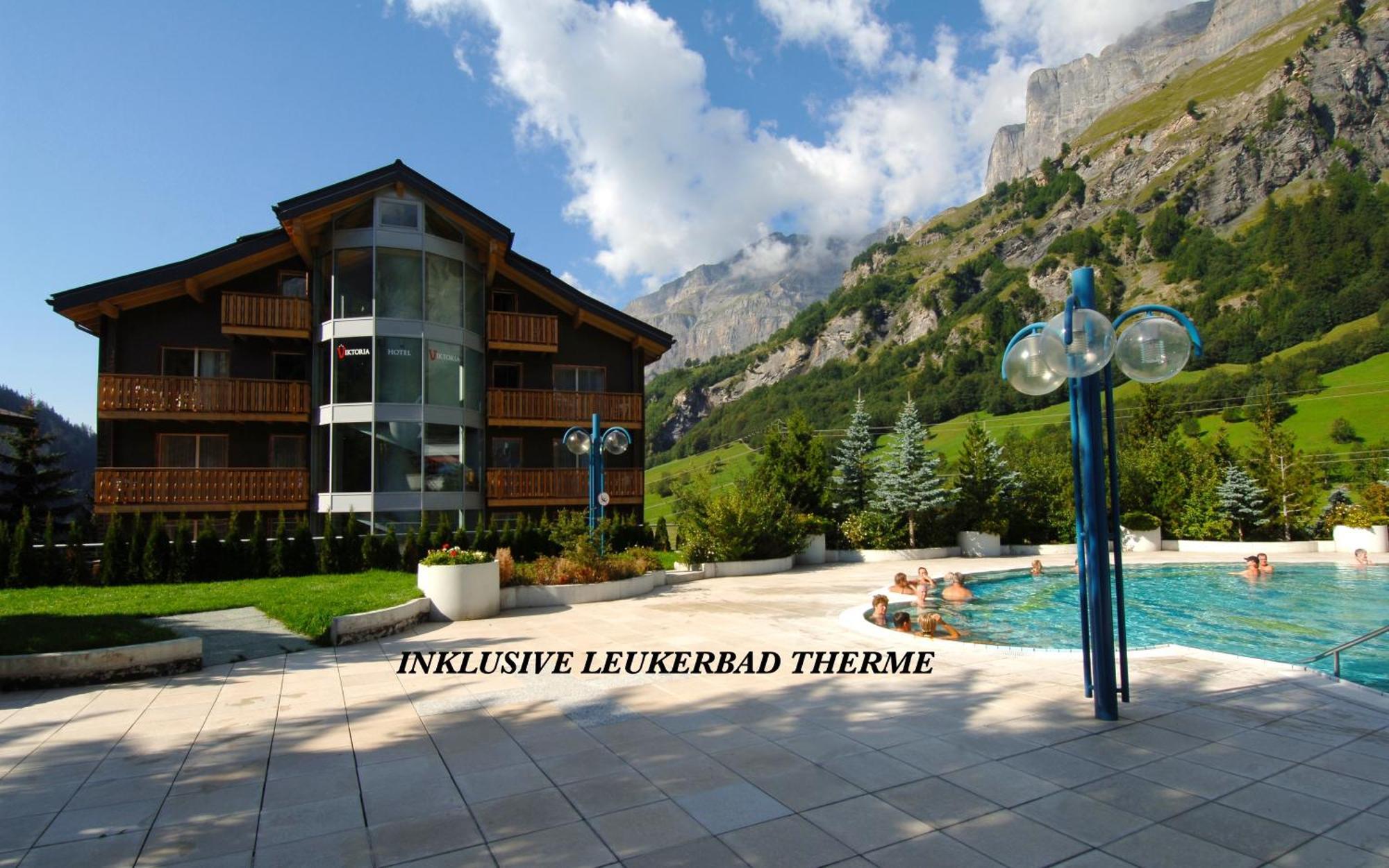 Hotel Viktoria-Leukerbad-Therme Exterior foto