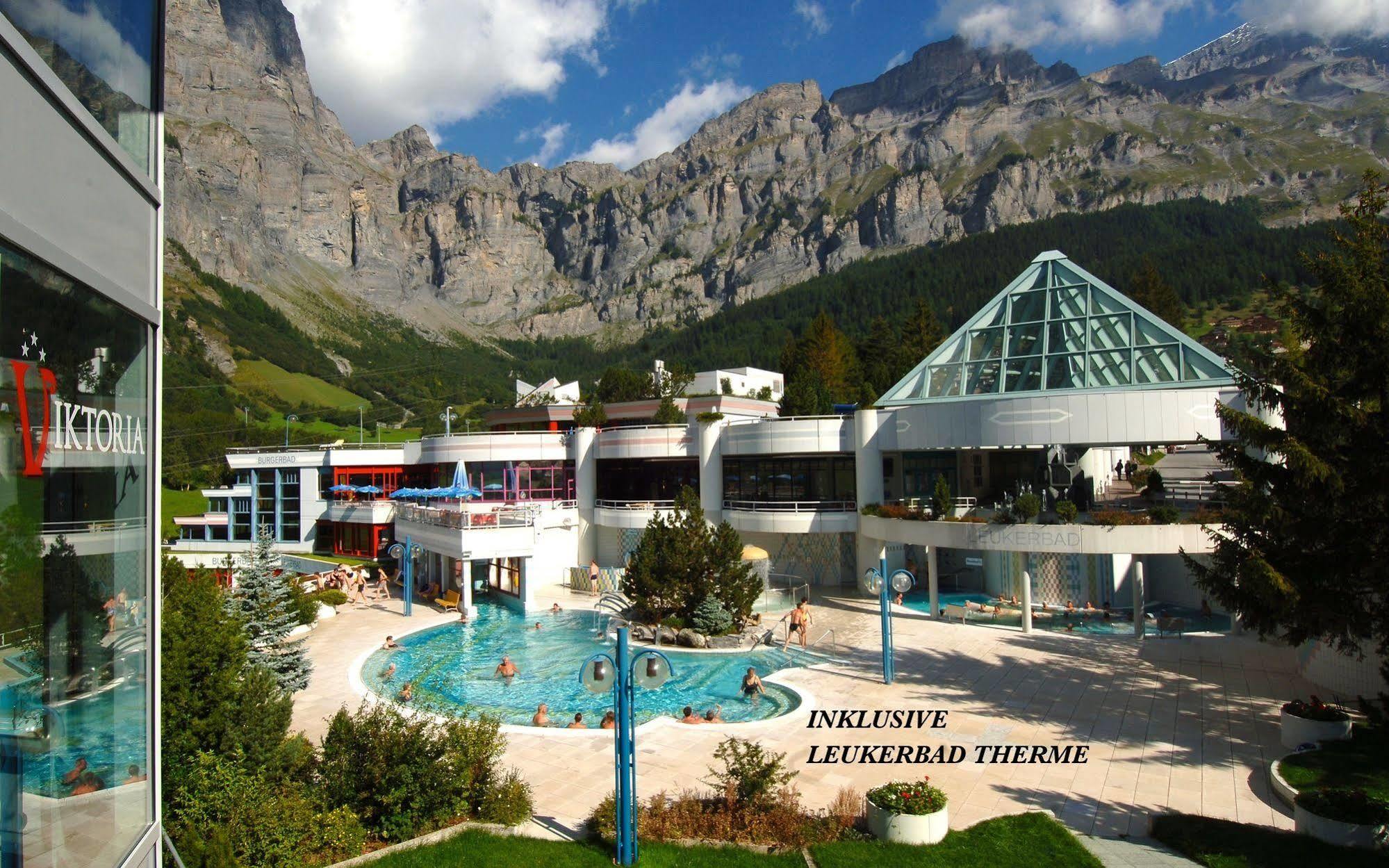 Hotel Viktoria-Leukerbad-Therme Exterior foto